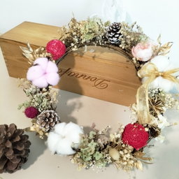 Christmas Day Preserved Flowers Wreath