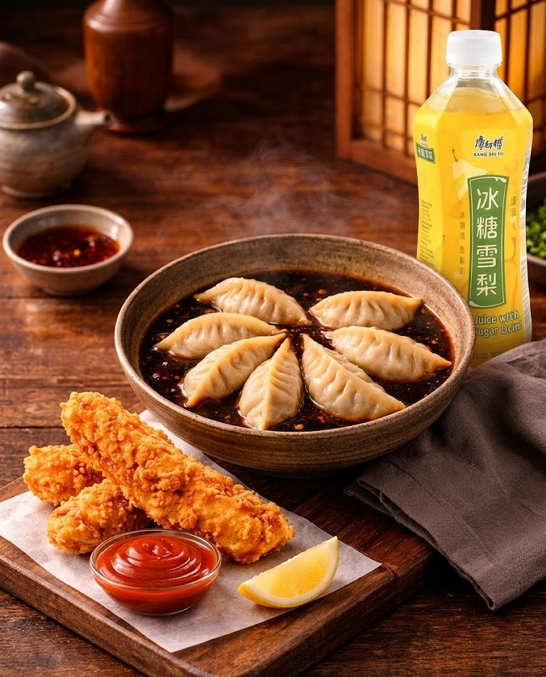 VS - Cabbage and Pork Dumplings Bonito Soup (包菜猪肉水饺汤)