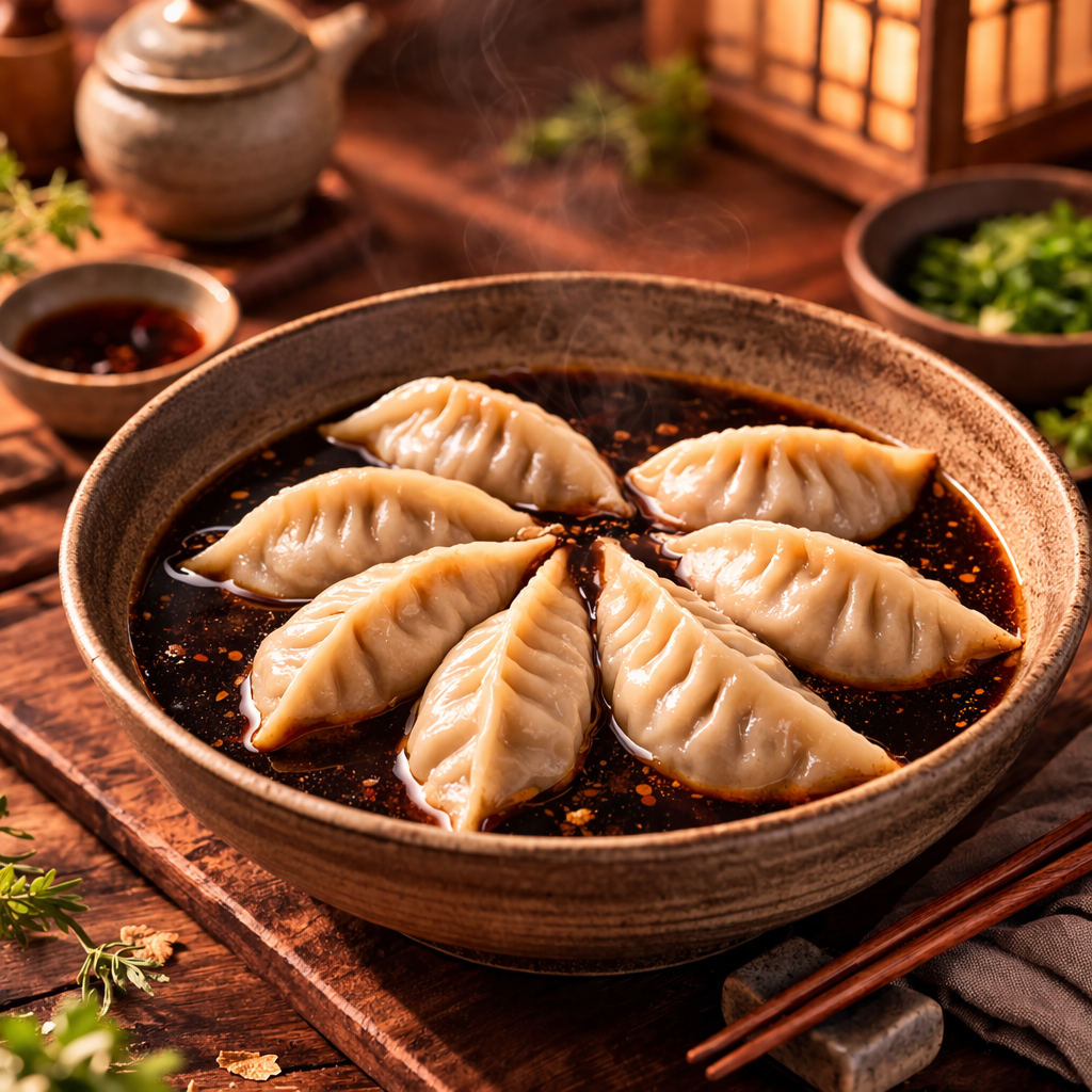 Cabbage and Pork Dumplings Bonito Soup (白菜猪肉水饺汤) 🐷
