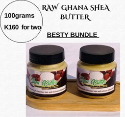 100% Raw Organic Shea Butter – Besty Bundle (2 × 100g)