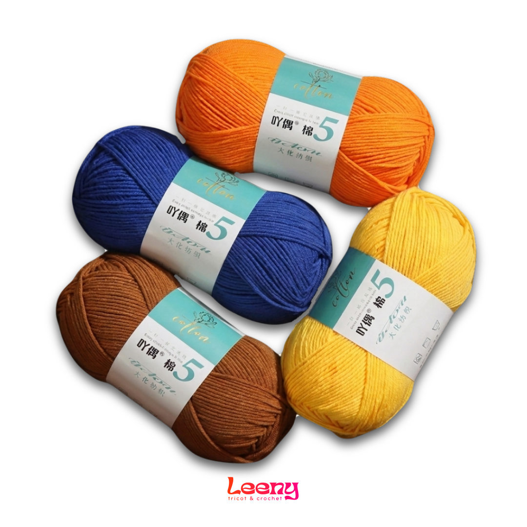 Laine mi-coton mi-acrylique 100g