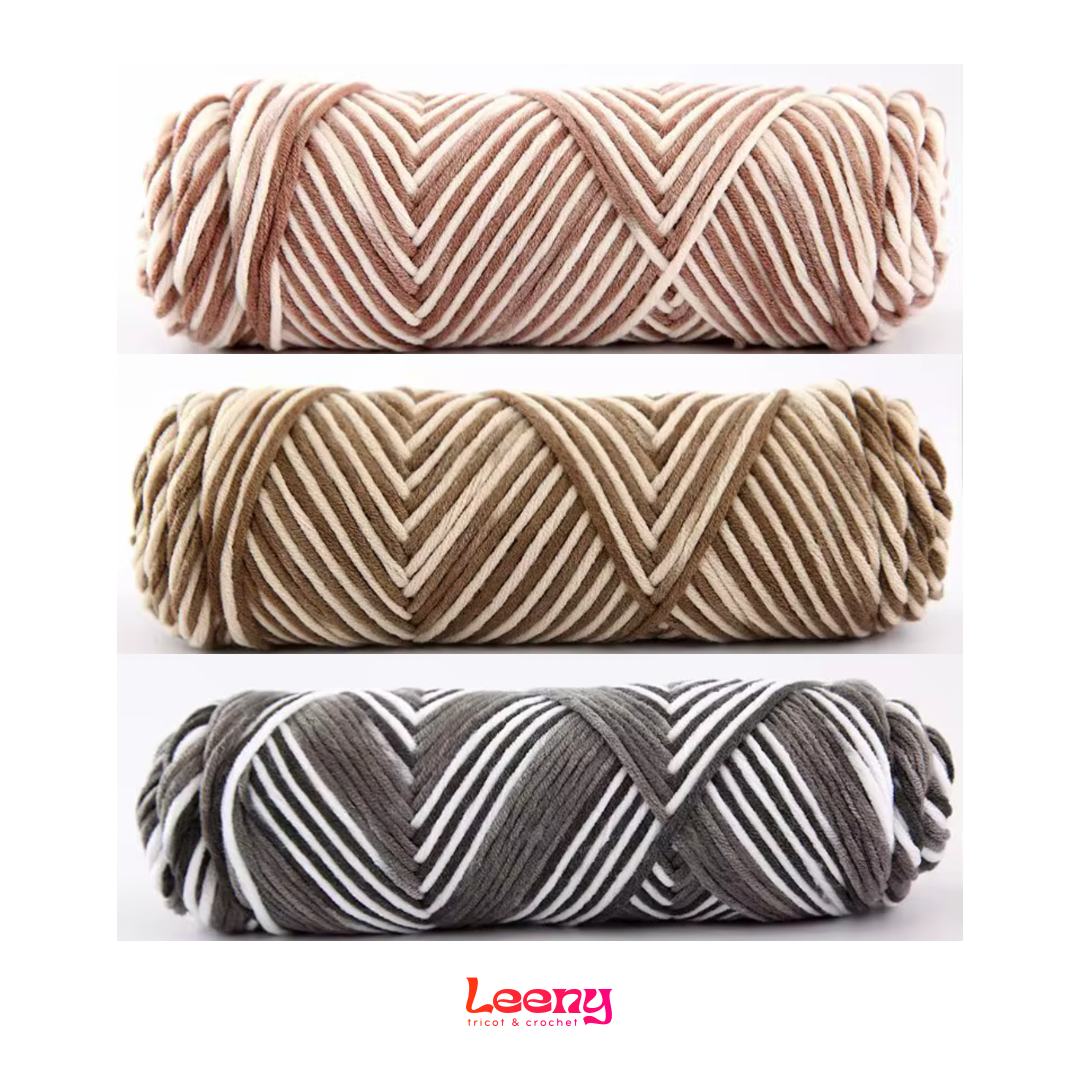 Laine acrylique 100g multicolore 