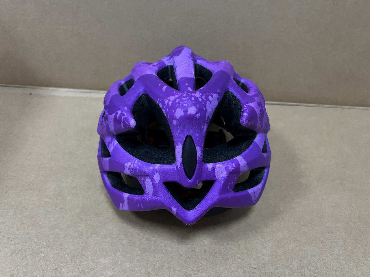 Matte Purple Splatter Series – Lightweight MTB/Road Helmet (Size Small)_1