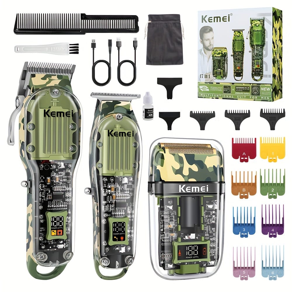 SET PROFESIONAL KEMEI KM-2379 CAMUFLAJE