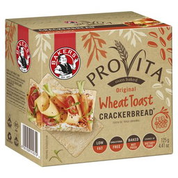 BAKERS CRACKERBREAD WHEAT 1 x 125G