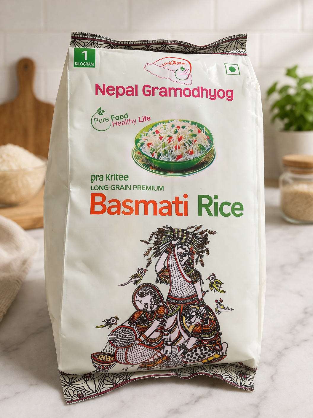 Long Grain Premium Basmati Rice (Nepal Gram Udhyog) 1 kg