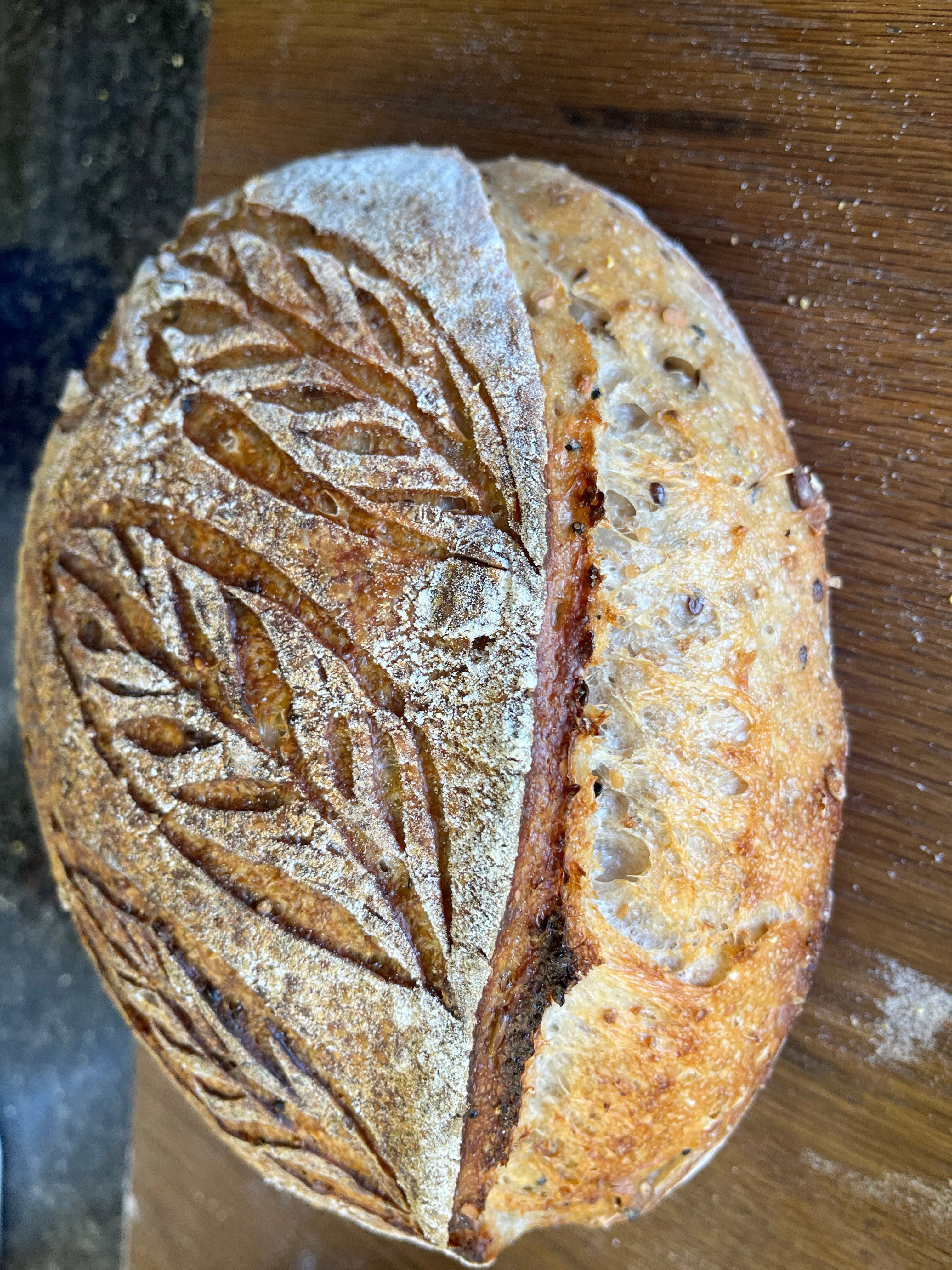 Wholemeal seeded sourdough loaf
