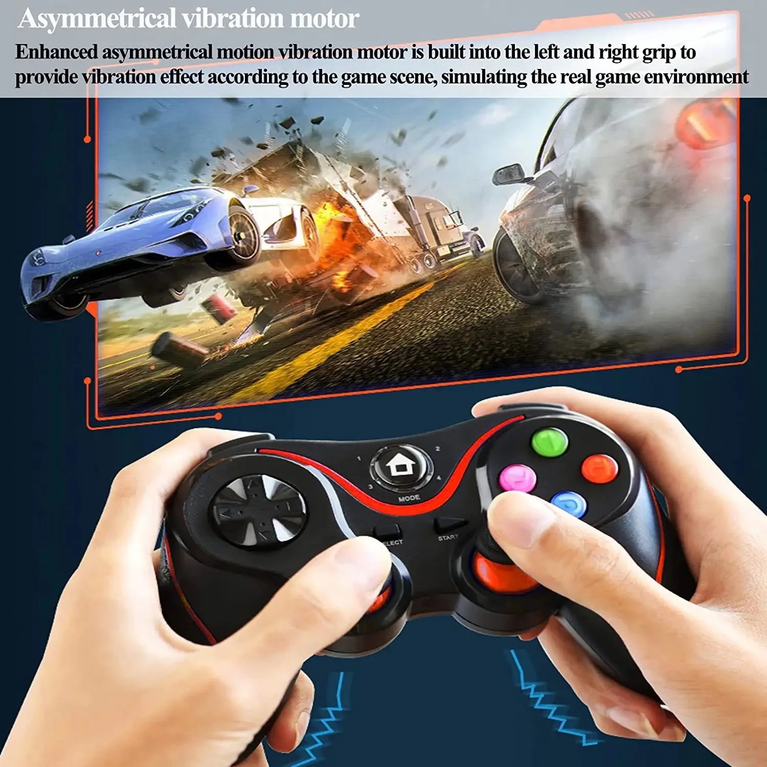 Controle Gamepad Bluetooth V8 ( Android/iOS/Smart TV/PS3/Switch/PC )_1