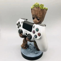 Suporte para acessórios de jogos e celular Cable Guys Toddler Groot, compatível com a maioria dos controles de jogos (Xbox, PlayStation, Nintendo Switch) e celulares