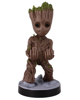 Suporte para acessórios de jogos e celular Cable Guys Toddler Groot, compatível com a maioria dos controles de jogos (Xbox, PlayStation, Nintendo Switch) e celulares