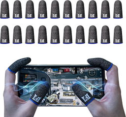 Luva de Dedo Profissional de Fibra de Carbono para Jogos Mobile, 18 Pinos, Personalizável com Logotipo, Mais Vendida, Respirável e à Prova de Suor para Tela Sensível ao Toque