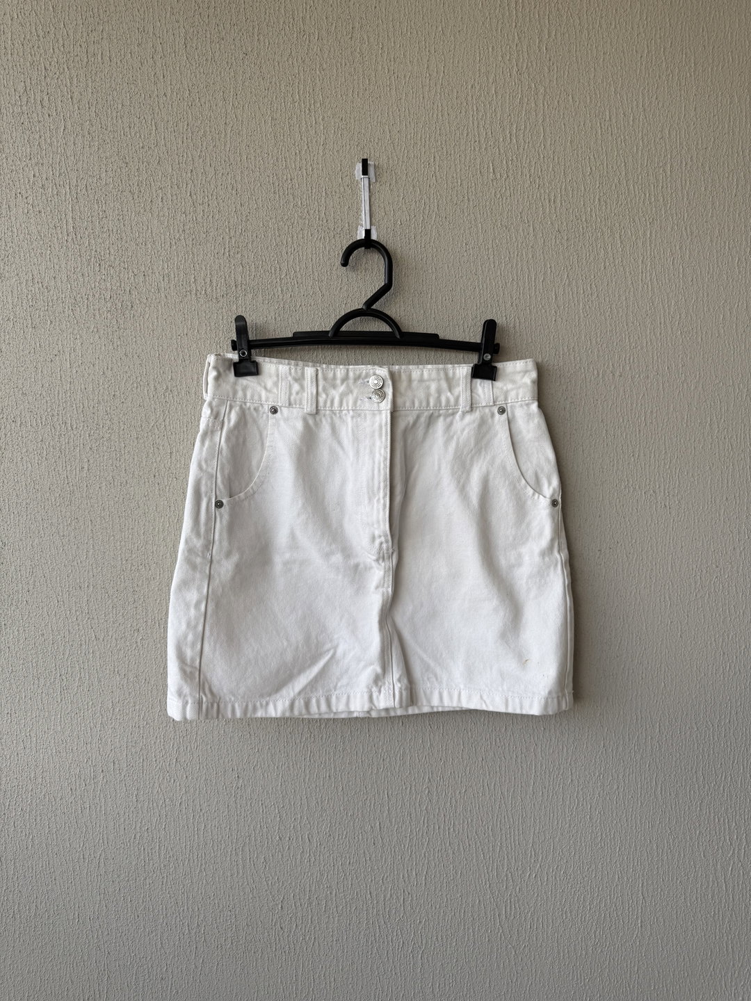 Pollera de Jean Blanca - MANGO