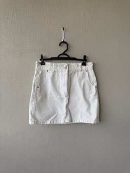 Pollera de Jean Blanca - MANGO