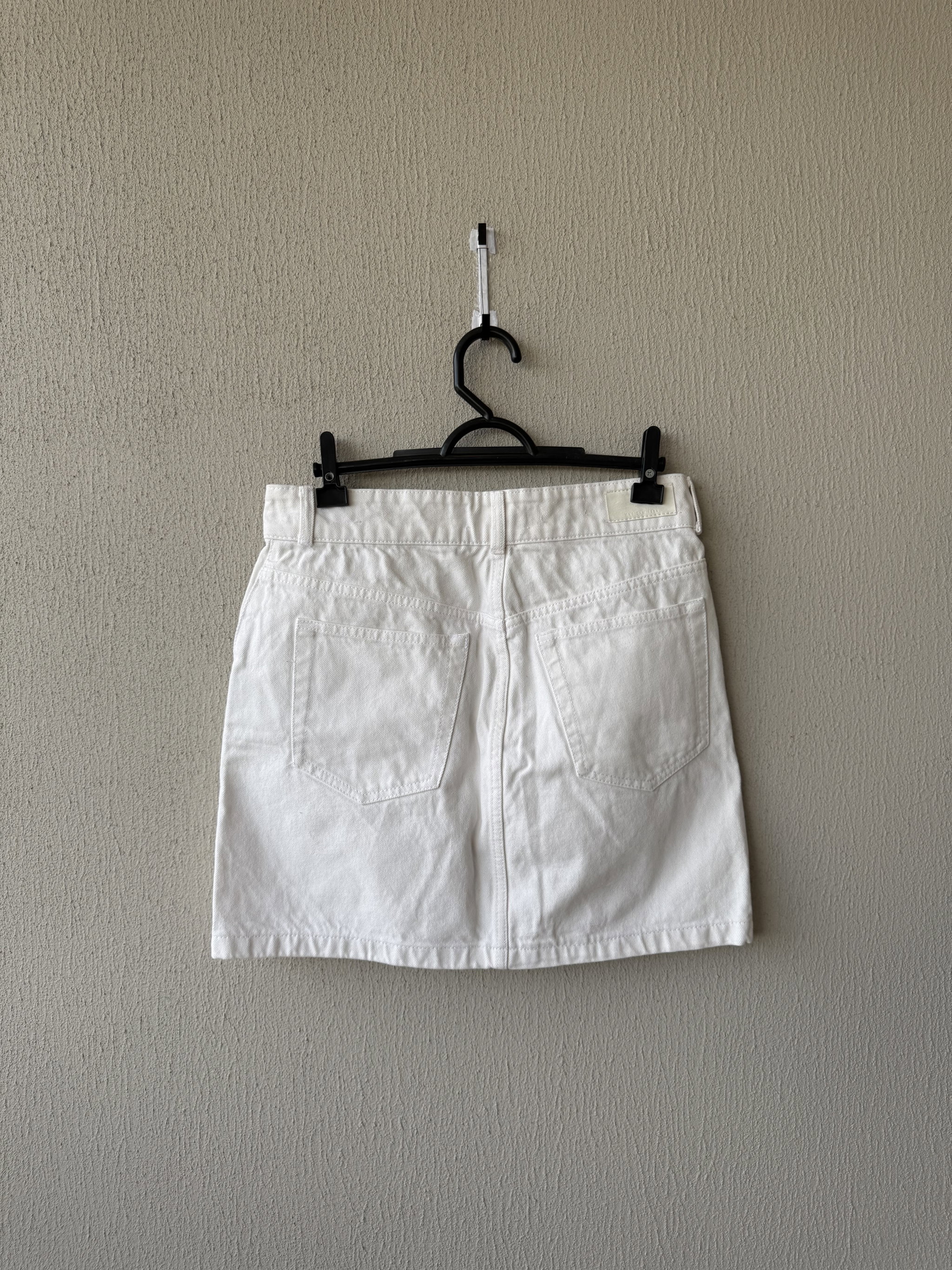 Pollera de Jean Blanca - MANGO_1