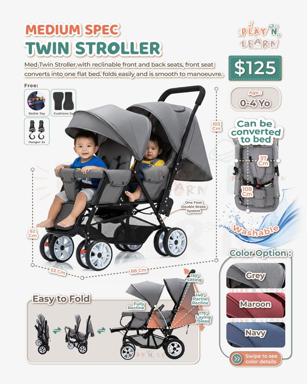 TWIN STROLLER Med Spec _0
