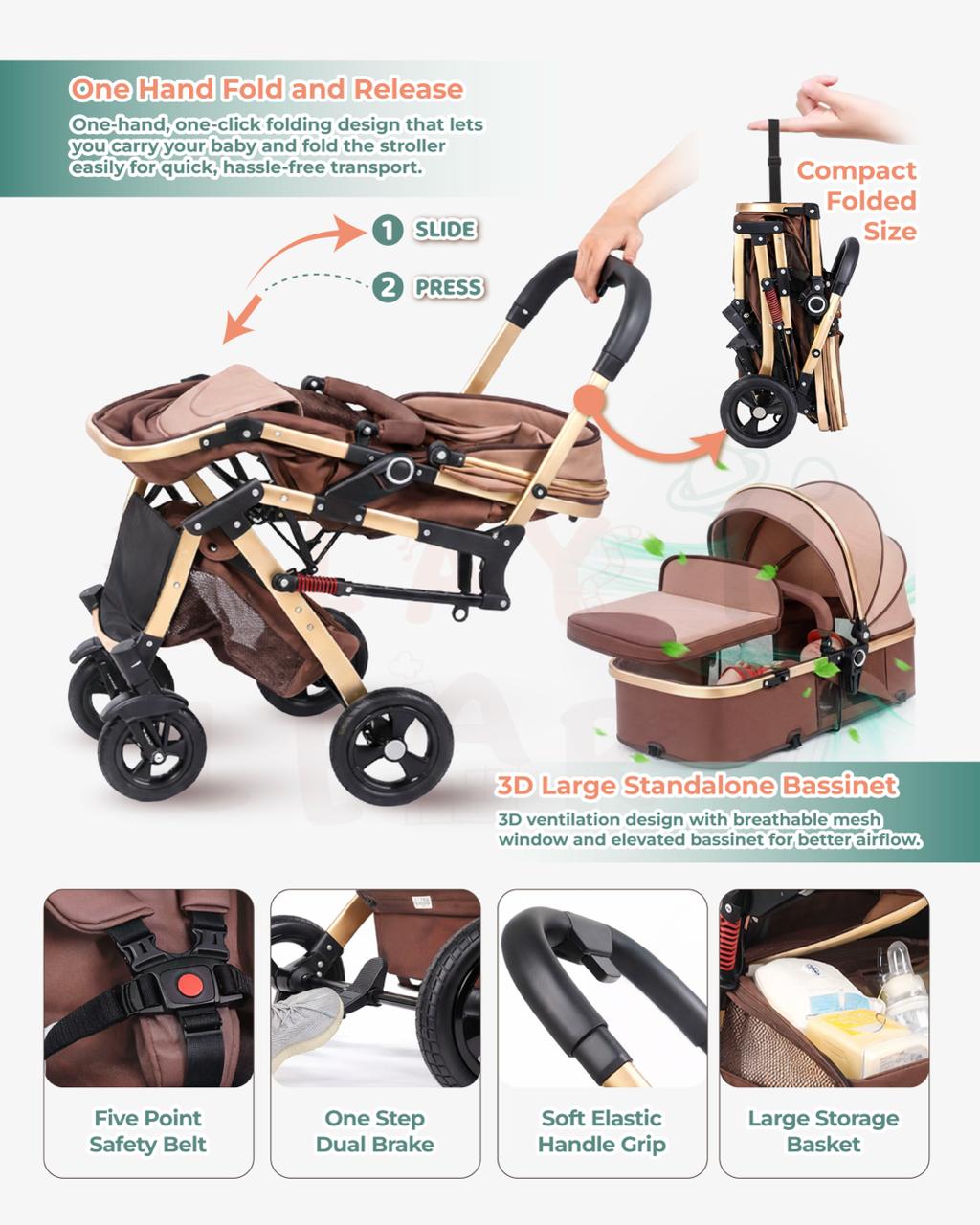 4 in 1 NEW BAS STROLLER High Spec _1