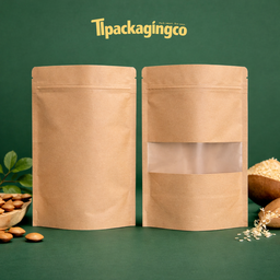 Kraft Pouch with window - 14x22cm