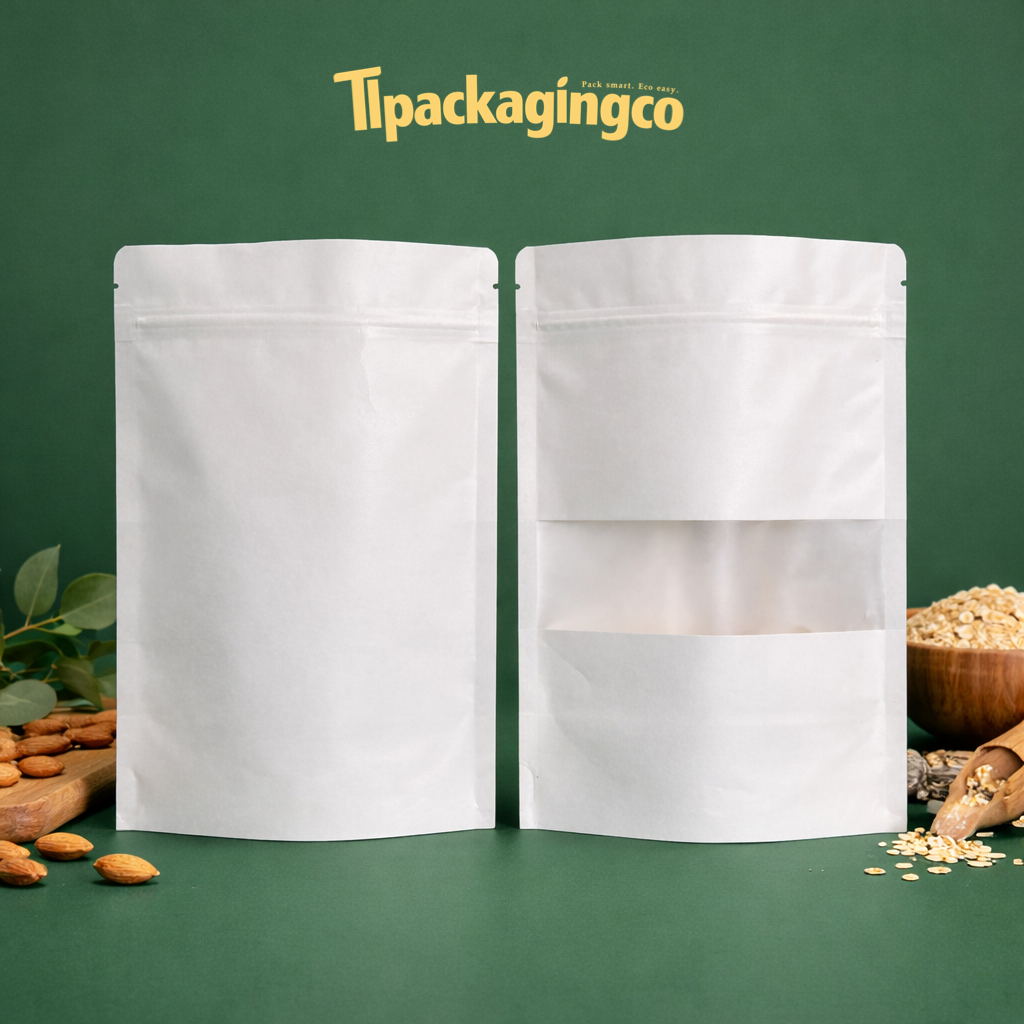 Kraft Pouch with window - 14x22cm_1