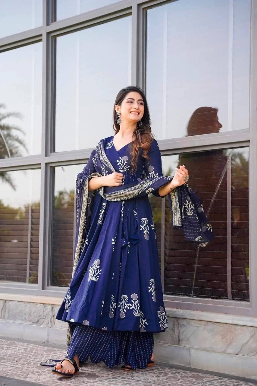 Cotton Angrakha Anarkali Set Kurta_6