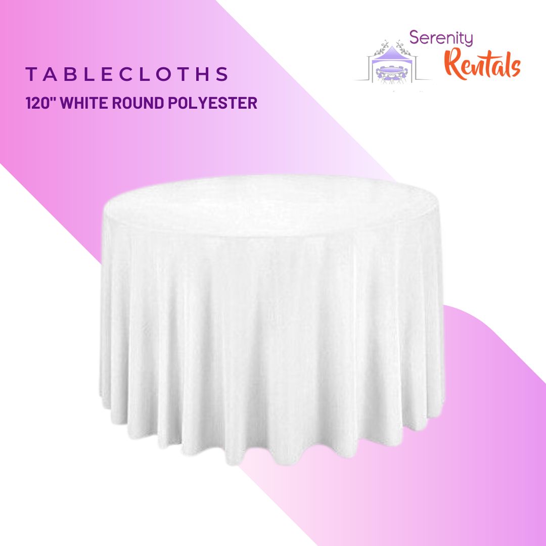 Round Tablecloth White 120"_0