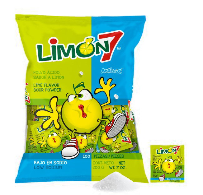 POLVO LIMON 7 BAJO EN SODIO 2GR ANAHUAC BSA C/100 PZS
