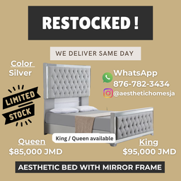 Aesthetic Mirror Frame Bed