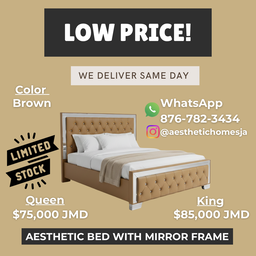 Aesthetic Mirror Frame Bed