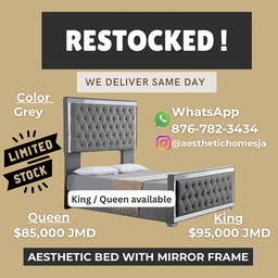 Aesthetic Mirror Frame Bed