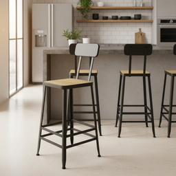 10500141 - WOODEN BAR STOOL (SQUARE)