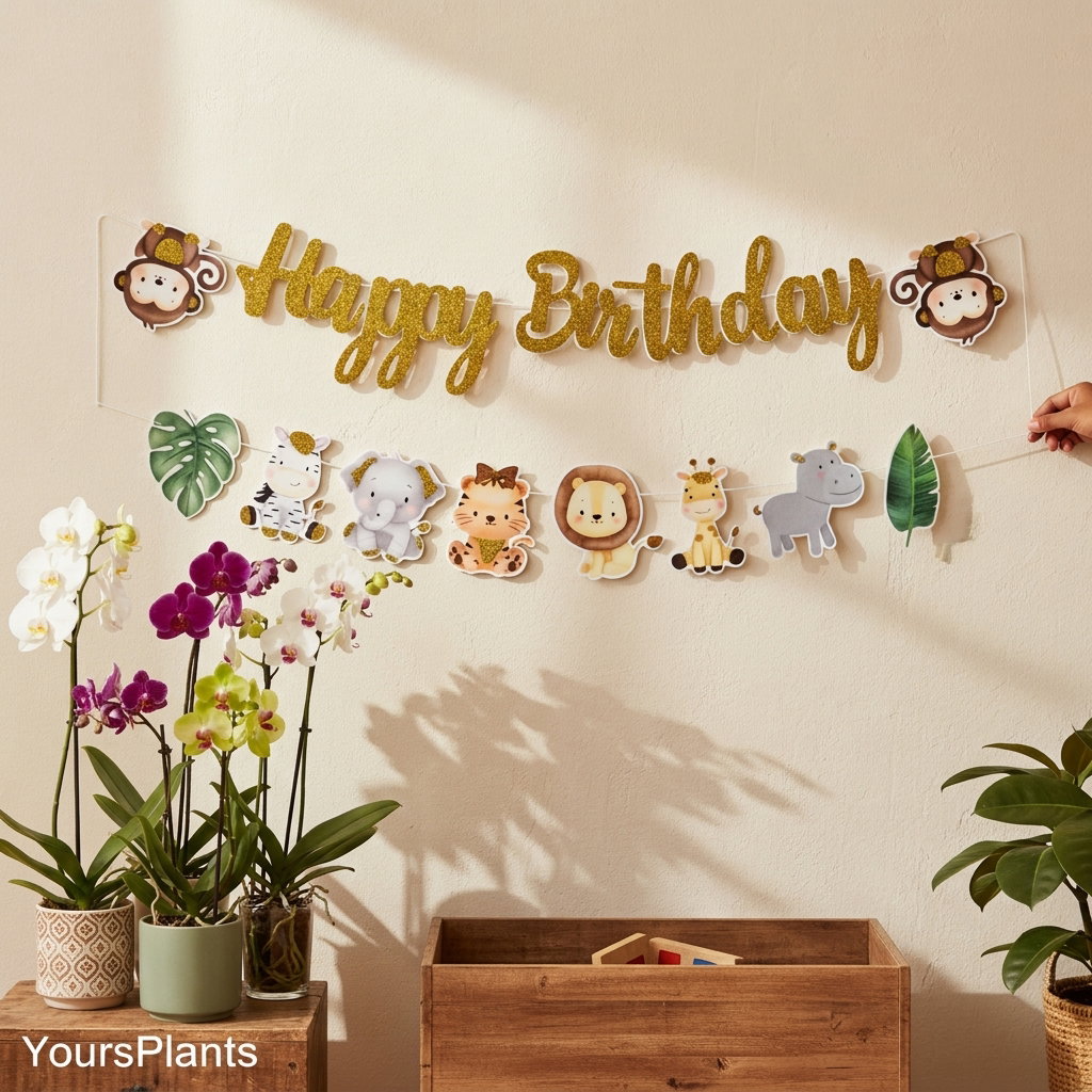 Happy Birthday Backdrop – Jungle \ Animals theme Cutouts _3