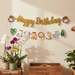 Happy Birthday Backdrop – Jungle \ Animals theme Cutouts 