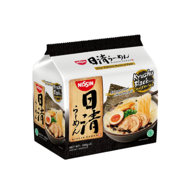 NISSIN Japanese Ramen Kyushu Black 5 x 106g
