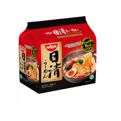 NISSIN Japanese Ramen Kyushu Red 5 x 106g