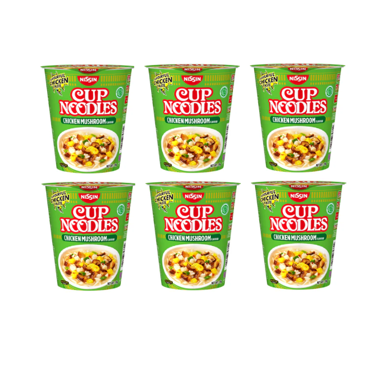 NISSIN Cup Noodles Chicken Mushroom 70g x 6_0
