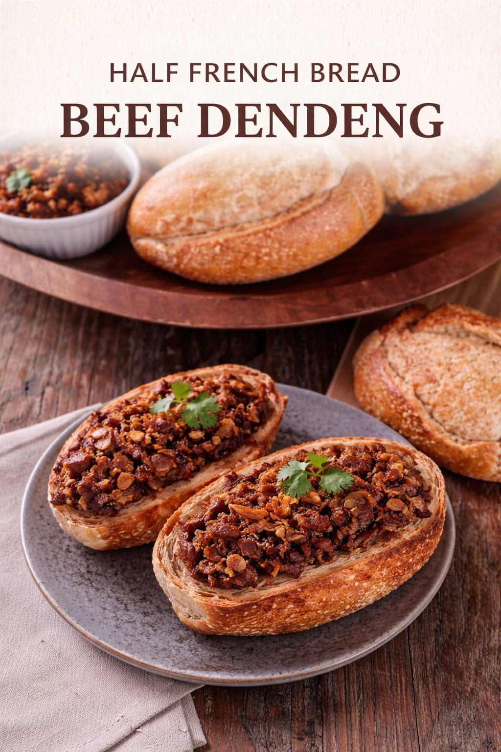 HALF FRENCH BREAD BEEF DENGDENG (NEW)