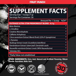 NUTREX OUTRAGE 30 SERVINGS FRUIT PUNCH