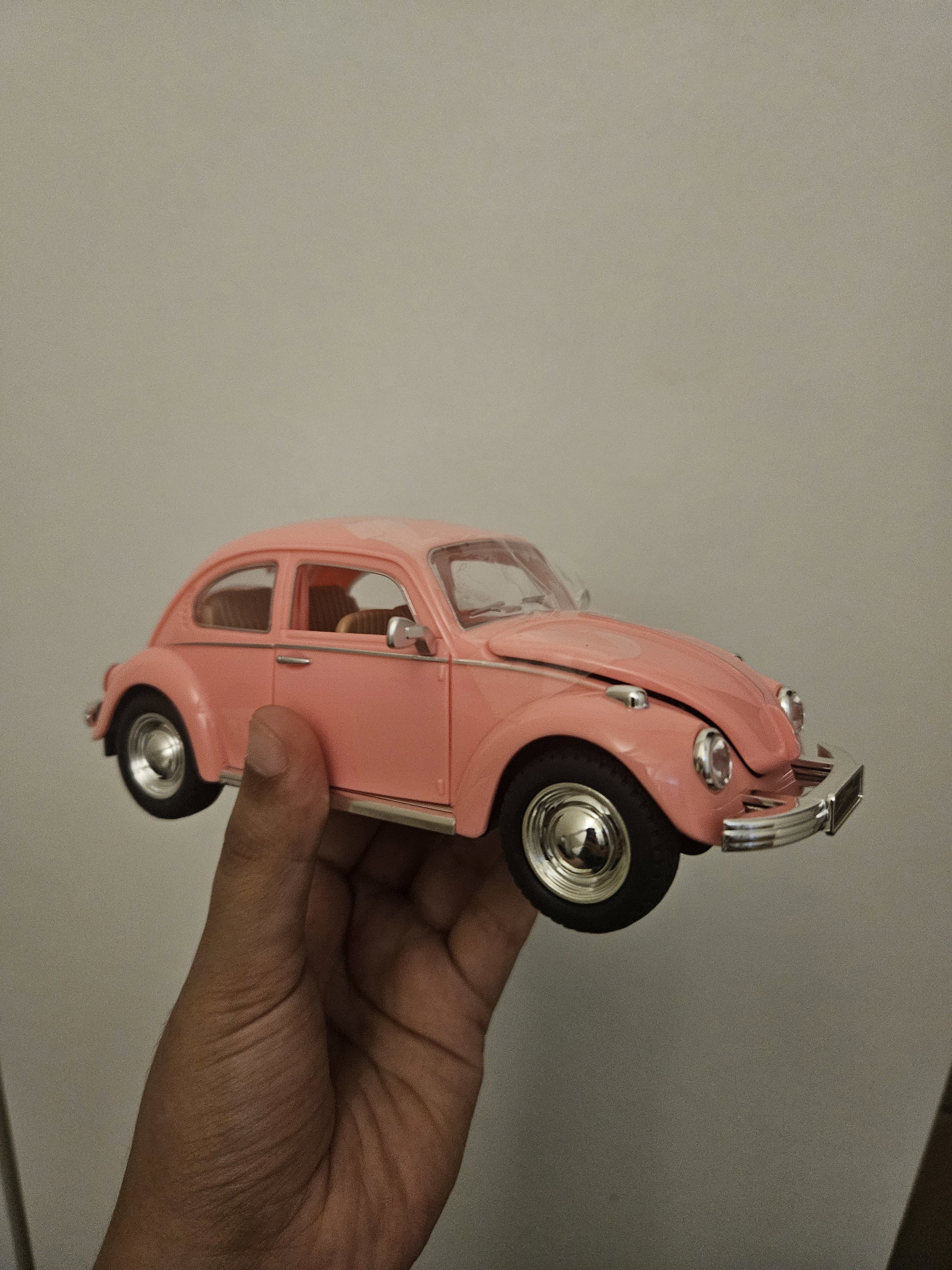 Light up pull back beetle with sound -  pink_0