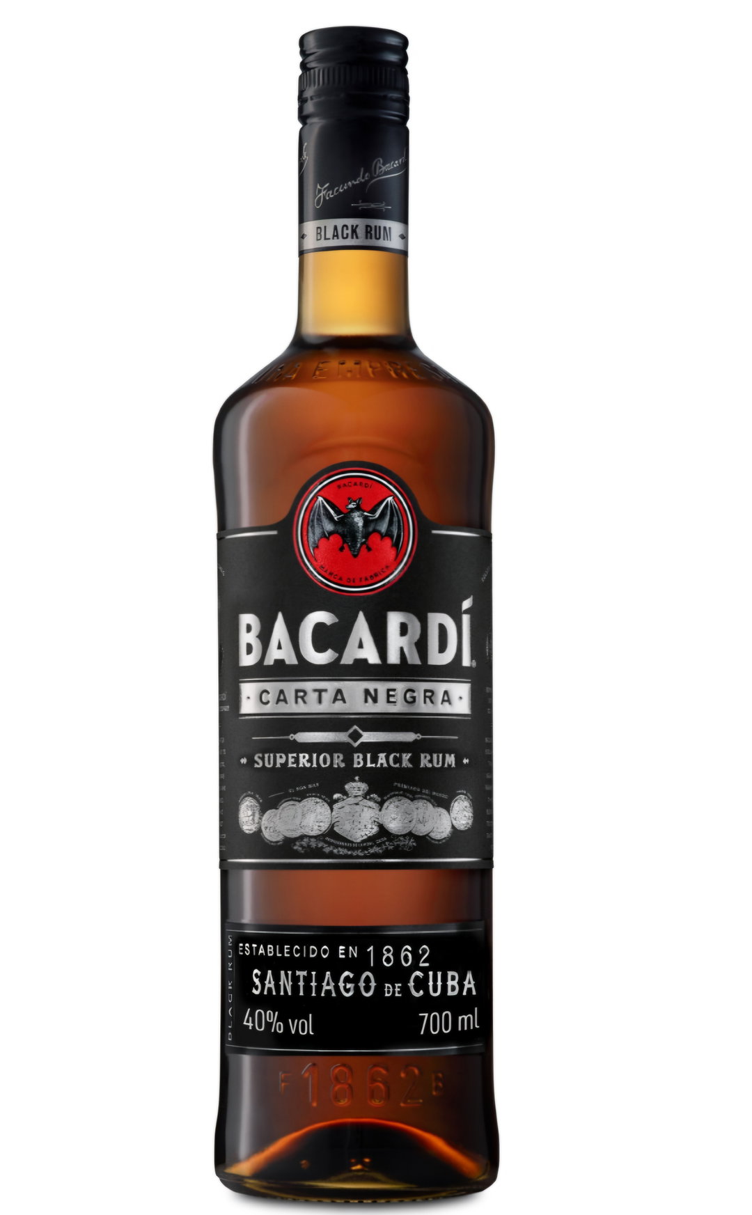 BACARDI RUM BLACK 1LT*PC/EMB:6