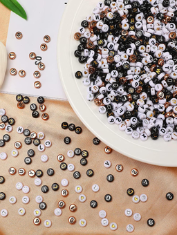700 Round Acrylic Letter Beads for Jewelry Making