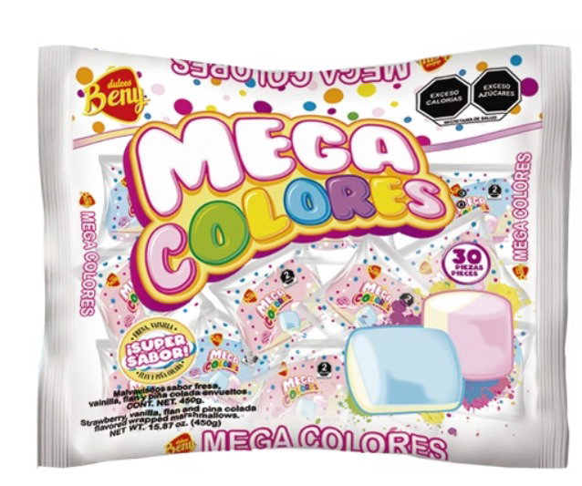 MALV MEGA BOMBON COLORES ENVUELTO BENY BSA C/30 PZS_0