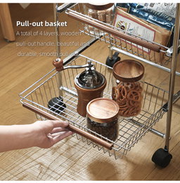10500074 - STORAGE CART WITH WOODEN TOP