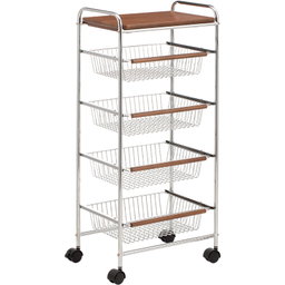 10500074 - STORAGE CART WITH WOODEN TOP