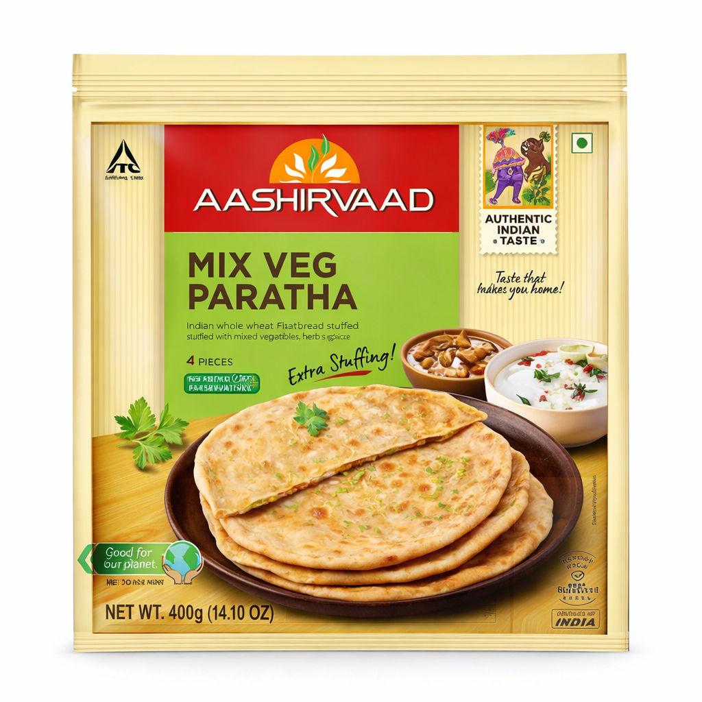 Aashirvaad Mix Veg Paratha 400g