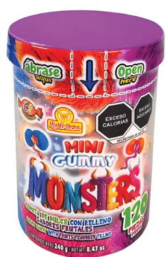 MINI GUMMY MONSTER LAS DELICIAS VIT C/120 PZS_0