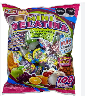 MINI GELATINA DELICIAS BSA C/100 PZS