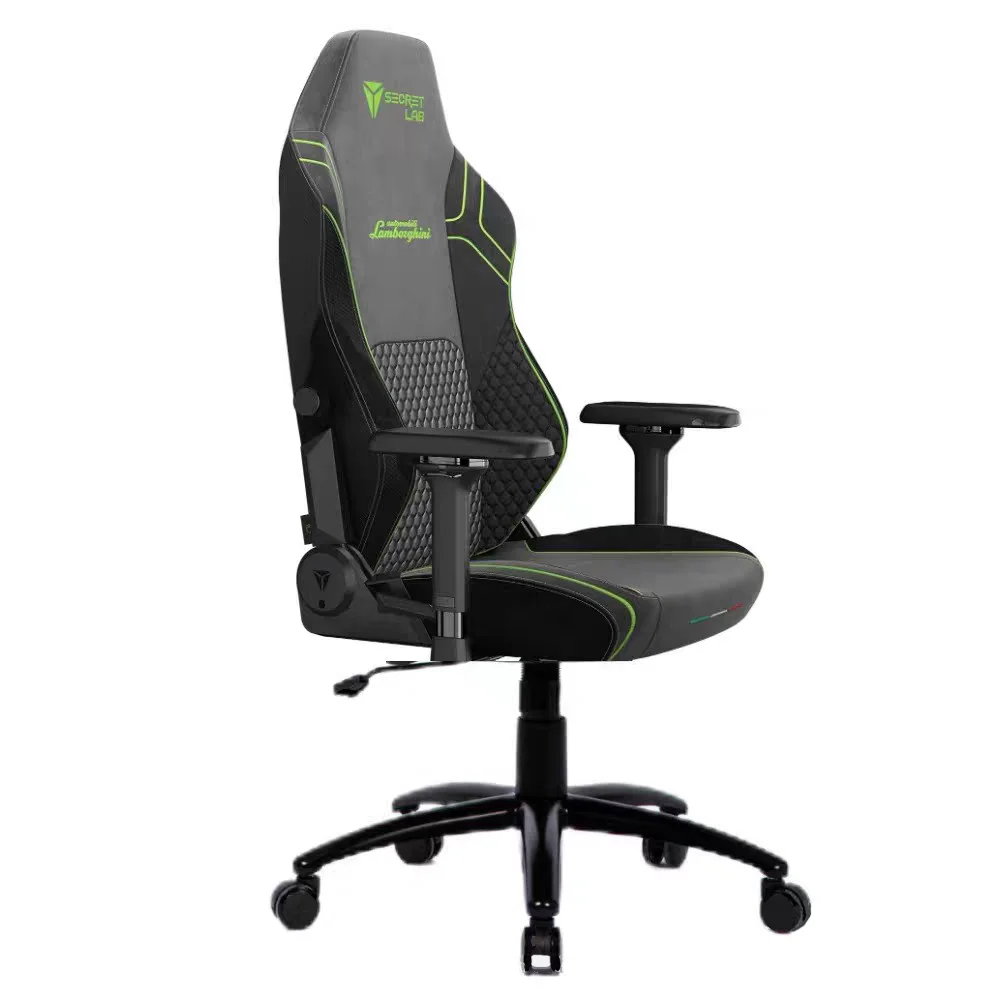 Cadeira Gamer Secretlab Lamborghini Deluxe Verde Selvans - Reclinável - Ergonômica e Confortável - Encosto de Cabeça Magnético e Suporte Lombar de 4 Direções - Tamanho Extra Grande (XL) - Preto/Verde_1