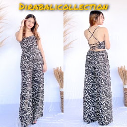 SETELAN PLORIN MOTIF ZEBRA BALI 