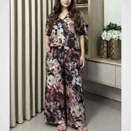 New One Set Crop Setelan Celana Kulot Wanita 