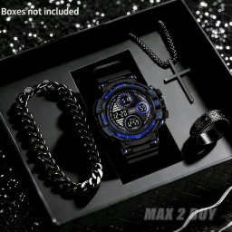 4PCS Jam Tangan Olahraga Digital Multifungsi 