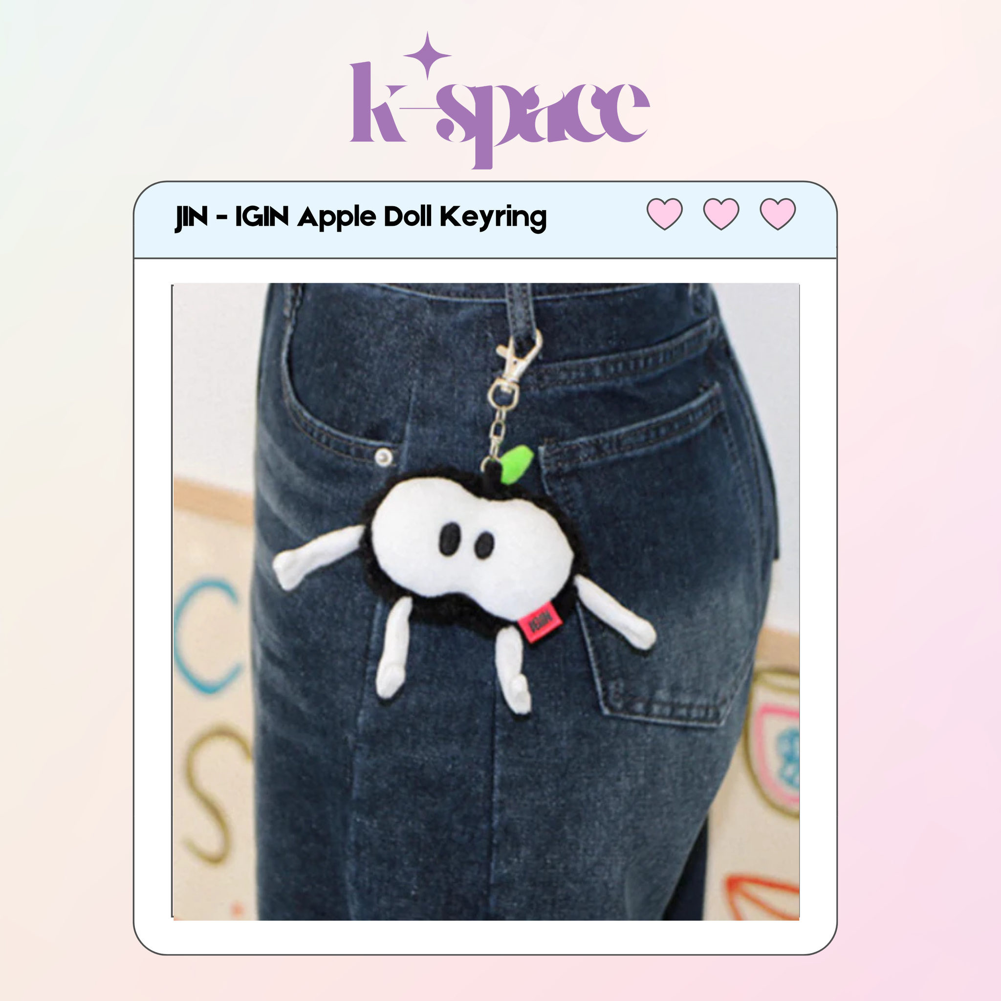 BTS JIN - IGIN Apple Doll Keyring_0